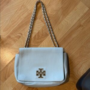 Tory Burch Light Blue Shoulder Bag with Gold Chain